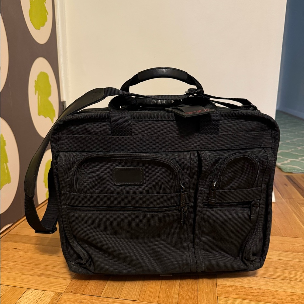 TUMI 2-wheel black laptop case